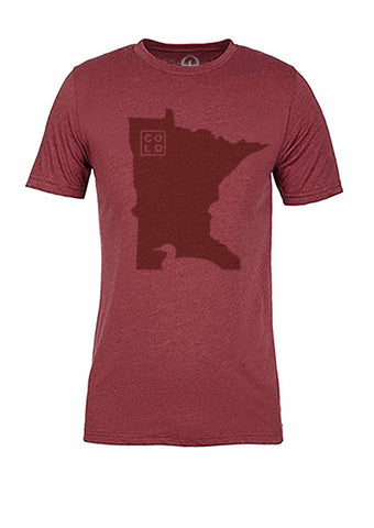 Minnesota State Bird Tee/Red on Red - Women's