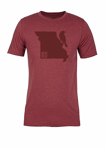 Missouri State Bird Tee/Red on Red - Women's