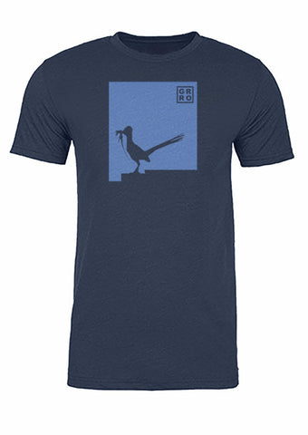 New Mexico State Bird Tee/Light Blue on Navy - Men's