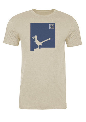 New Mexico State Bird Tee/Navy on Antique White - Men's