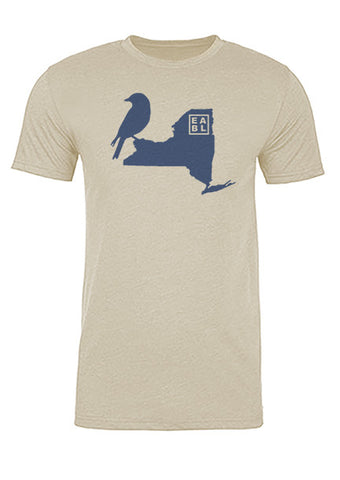 New York State Bird Tee/Navy on Antique White - Men's